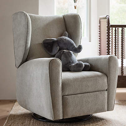 Seesaw Sage Green Electronic Swivel Glider Power Recliner Nursery Chair