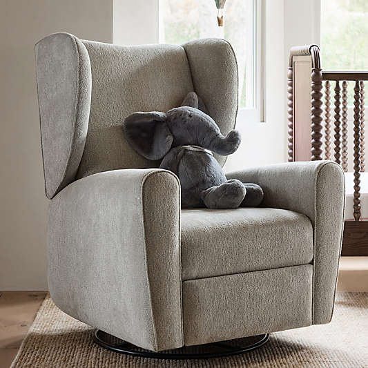 Seesaw Sage Green Electronic Swivel Glider Power Recliner Nursery Chair