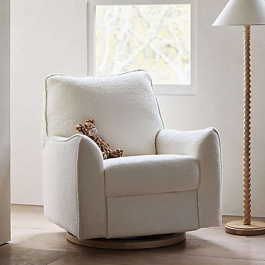 Babyletto x Nursery Works Sunday Shearling Swivel Glider Power Recliner