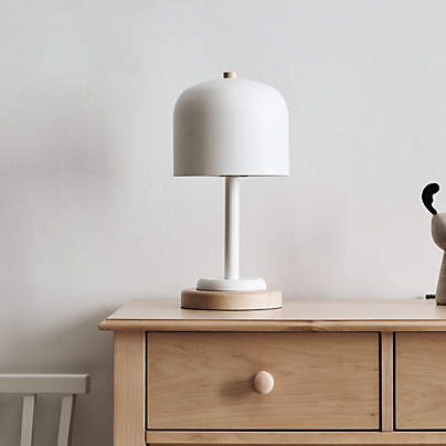 Modern White Dome Touch Kids Table Lamp