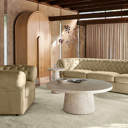 Gig Grande Leather Chesterfield Sofa 105 by Leanne Ford
