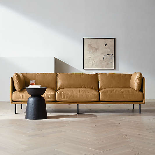 Wells Leather Sofa (72"-105")