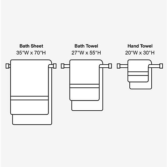 Organic Turkish Cotton Taupe Bath Towels, Set of 8