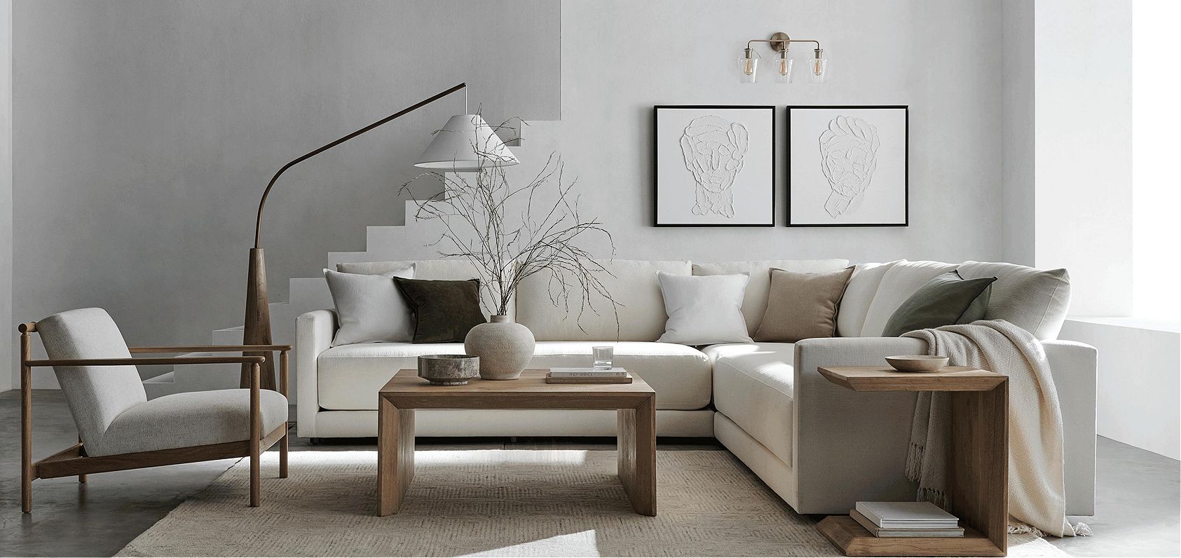Gather L-Shaped Sectional Sofa Living Room