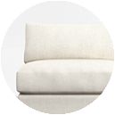 Armless Sofa Style Closeup