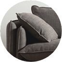 Pillow Back Sofa Style Closeup
