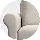 Roll Arm Sofa Style Closeup