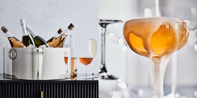 Tour à Boissons 3 Étagères 12 Verres - Support Métallique Doré Pour Apéritifs, Fêtes, Mariages - 2