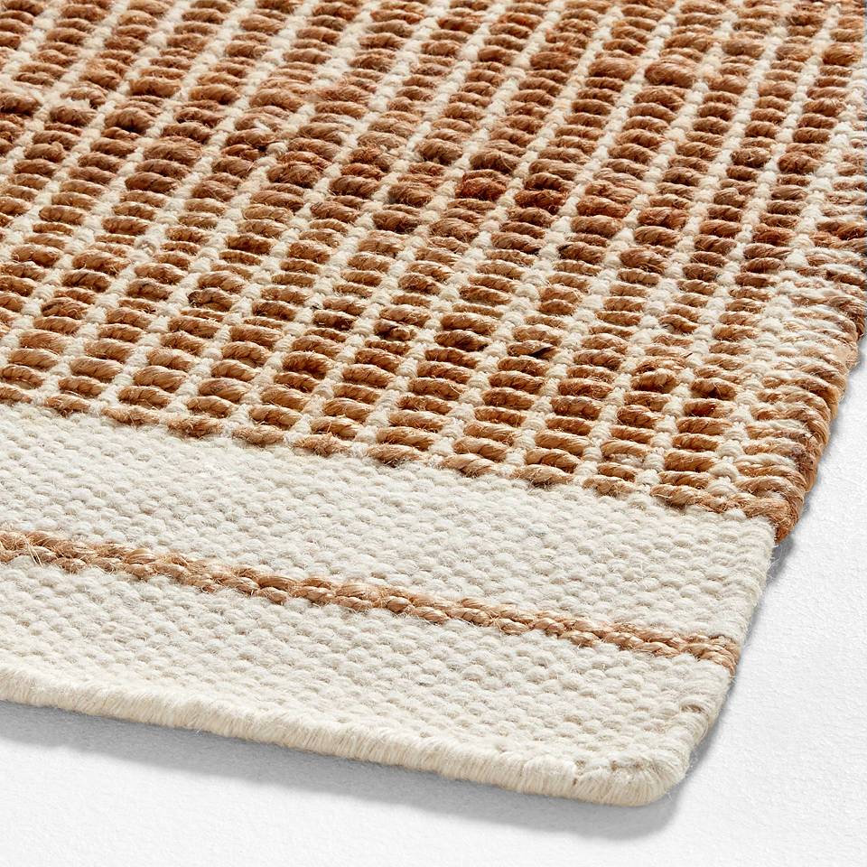 Santa Cruz Jute Wool Blend Cream Border Area Rug 9 x12 Reviews