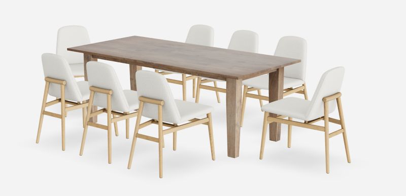 Basque grey wash 82 store dining table