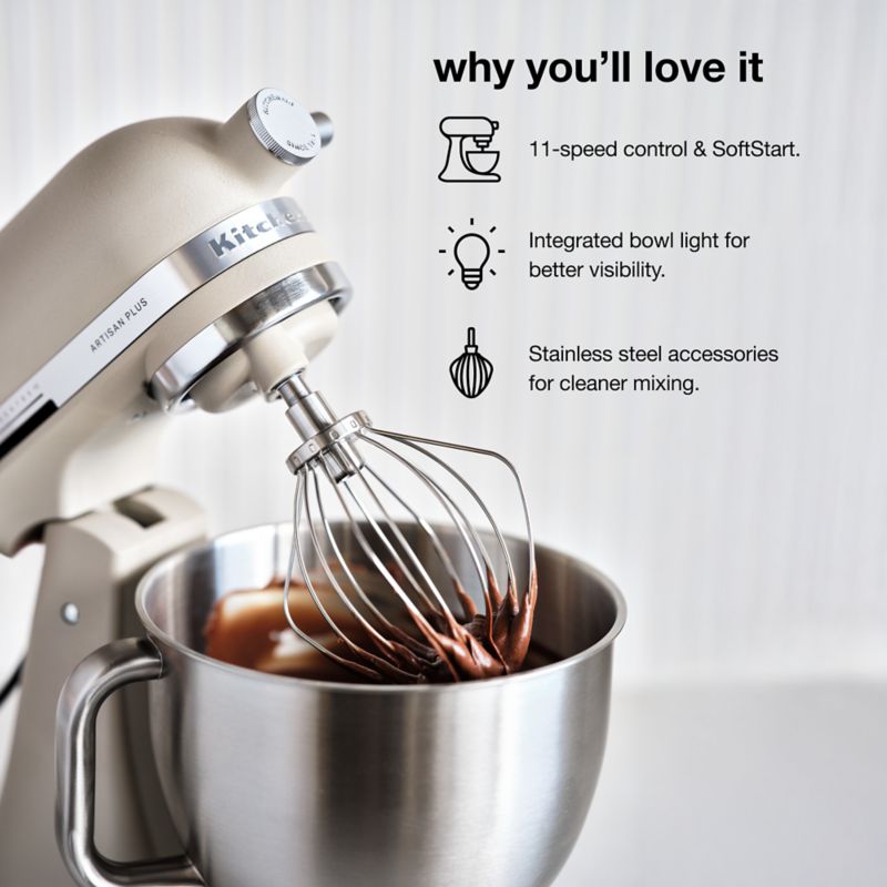 KitchenAid ® Artisan® Plus Oat 5-Quart Tilt-Head Stand Mixer - image 10 of 11