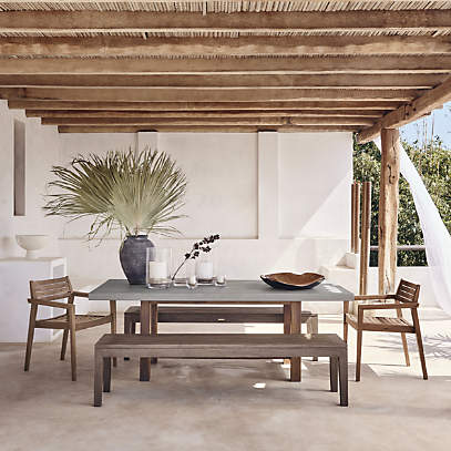 Outdoor Dining Set Abaco Table, Crate And Barrel Outdoor Dining Table Chairs