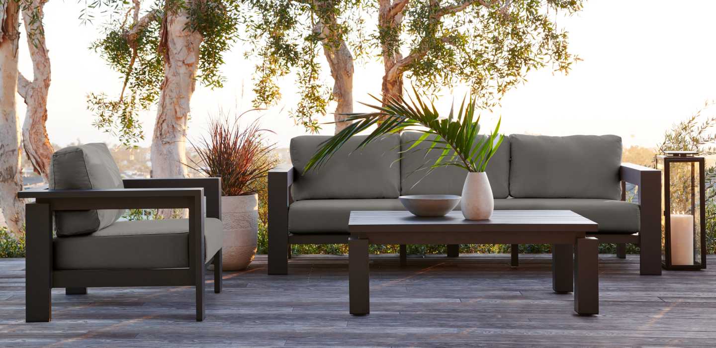 Walker Metal Patio Lounge Furniture Collection Crate & Barrel