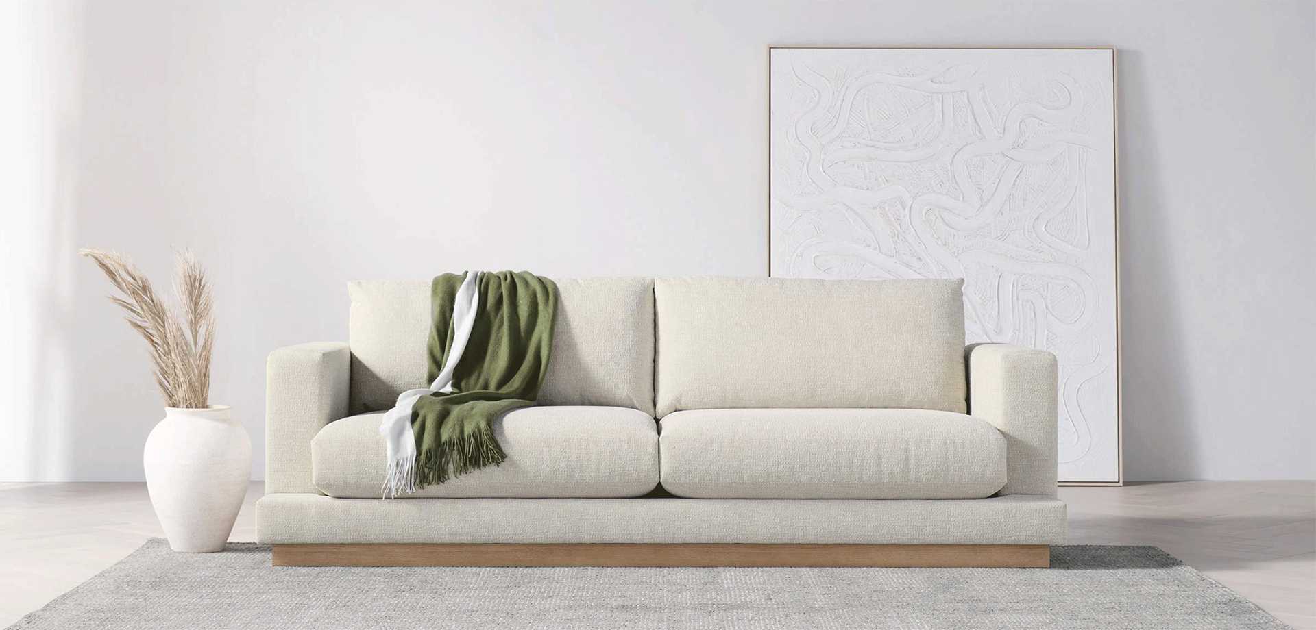 Tidal 93" Upholstered Sofa + Reviews Crate & Barrel