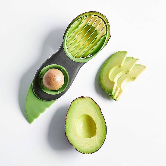 Avocado Peeler 3 in 1 Avocado Slicer Tool - Three in One Avocado Slicer - Green Avocado Cutter and Scooper for Fruits & Vegetable - Peel Avocado