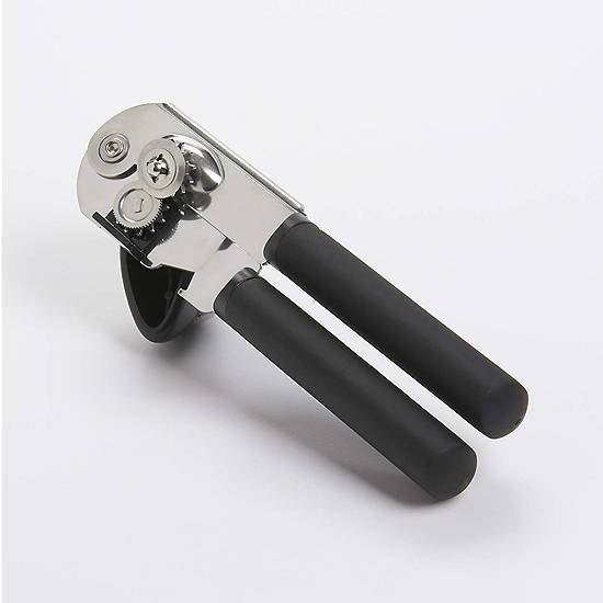 Manual Handheld Can Opener with Beech Wood Handle Stainless Steel Sharp  Blade Can Opener