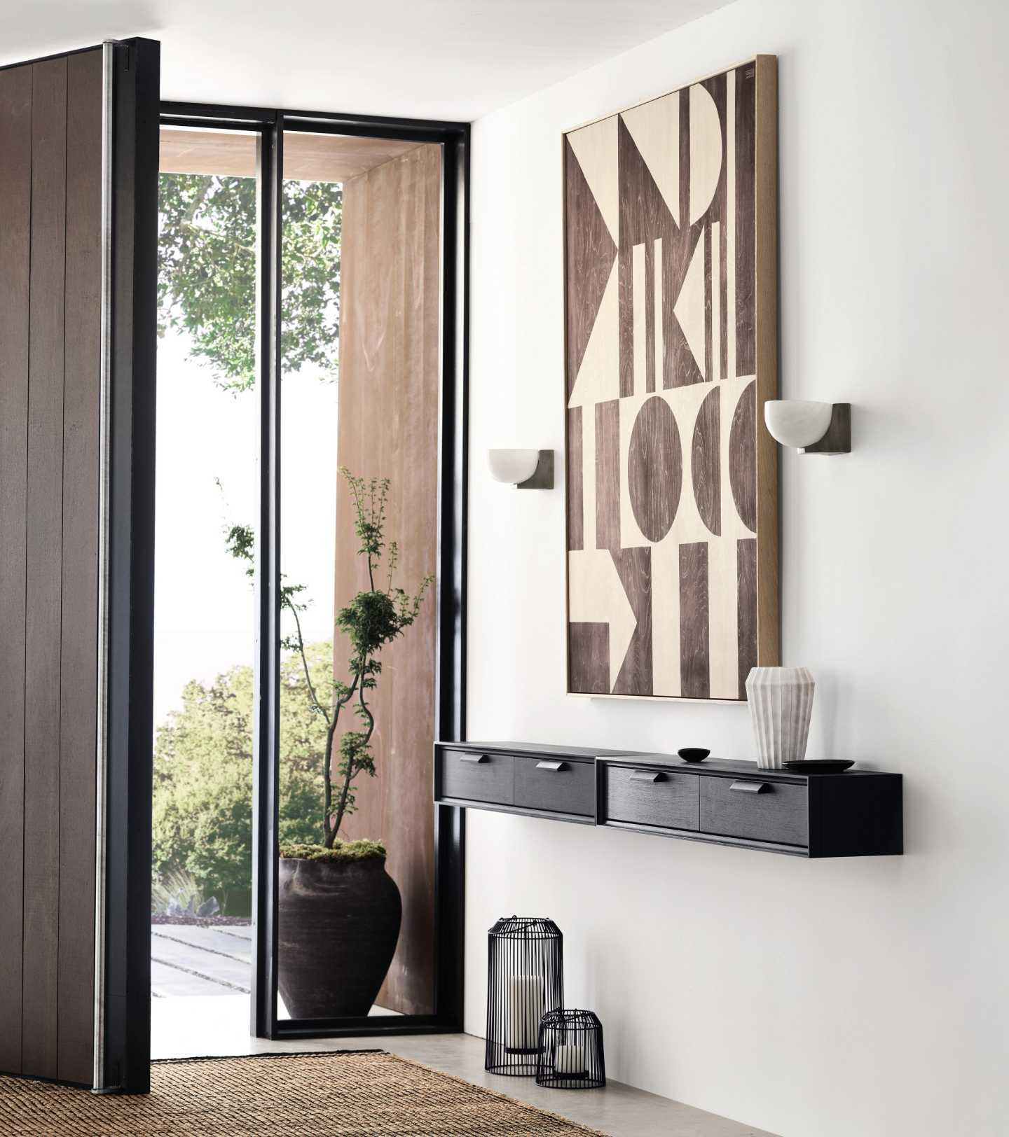 Black Metal Entryway Tables Crate & Barrel