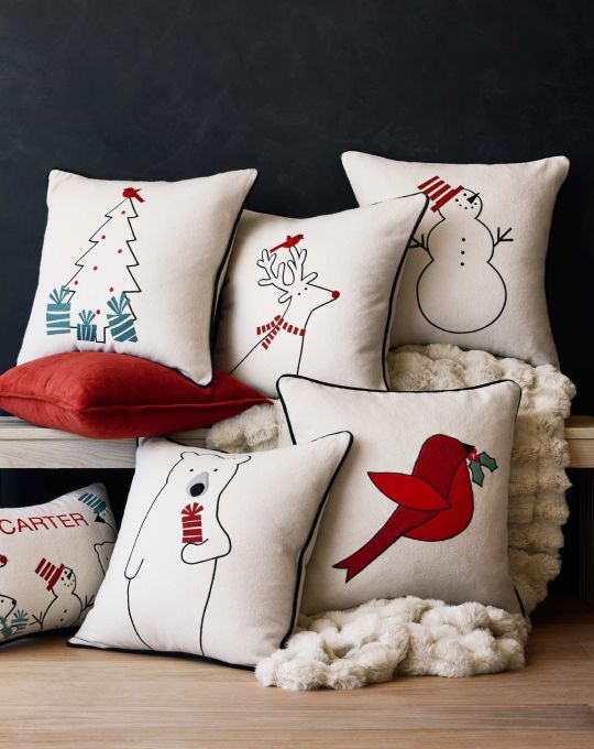 Crate And Barrel Christmas Pillows