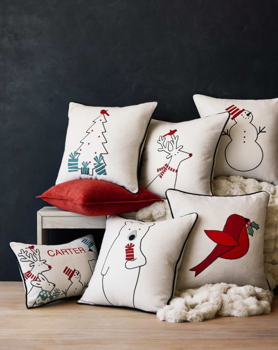 Best HD Pictures about  Crate And Barrel Christmas Pillows  with No AI Images