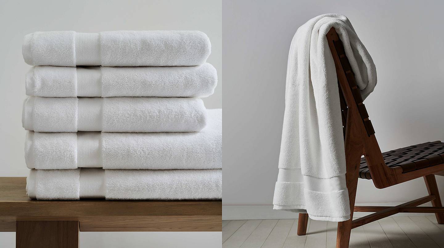Stack of white towels