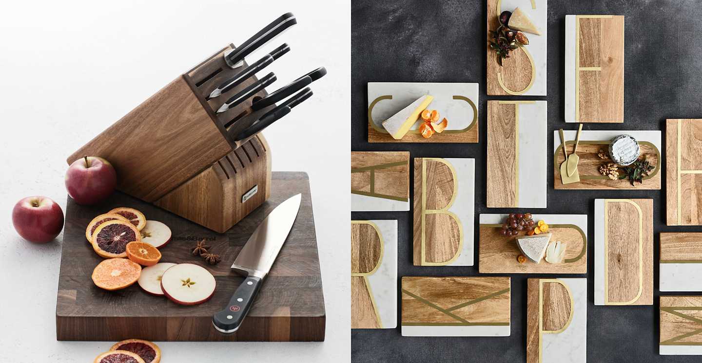 Knife block and assorted cutting boards