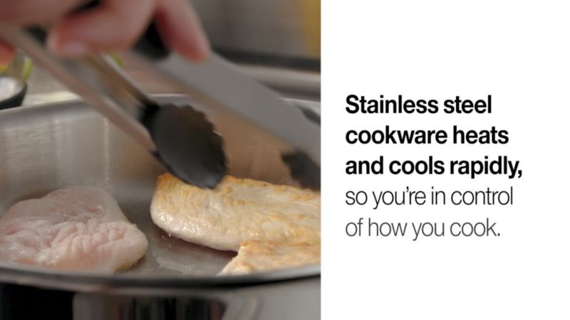Play All-Clad ® d3 Stainless 12" Fry Pan with Lid - video 1 of 2
