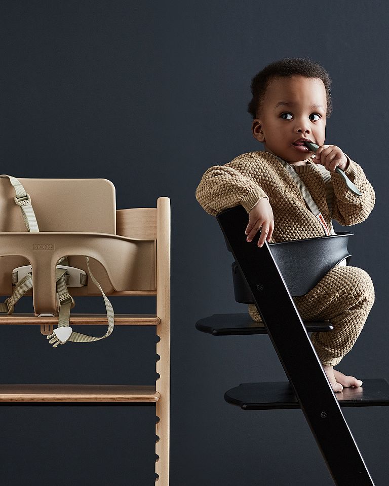 Tripp Trapp High Chair from Stokke, Natural - Adjustable, Convertible Chair  for Children & Adults - Includes Baby Set with Removable Harness for Ages