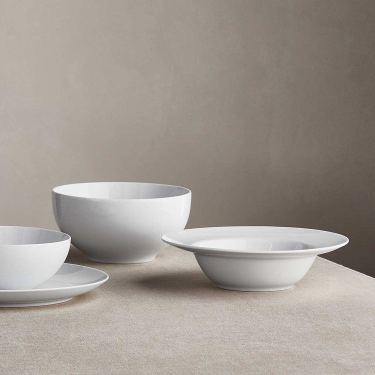 Contact Modern White Salad Plate Set of 8 + Reviews | CB2