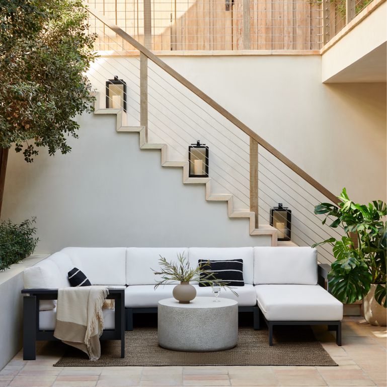 Sunbrella Patio Furniture, Cushions Umbrellas Crate Barrel