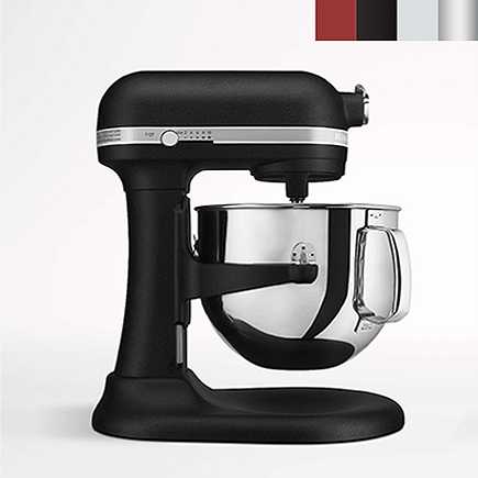 KitchenAid KSM150PSOB Artisan Onyx Black 5-Quart Tilt-Head Stand Mixer +  Reviews | Crate & Barrel