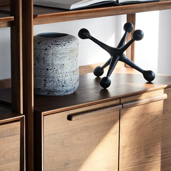 Crate and barrel on sale mid century bookcase