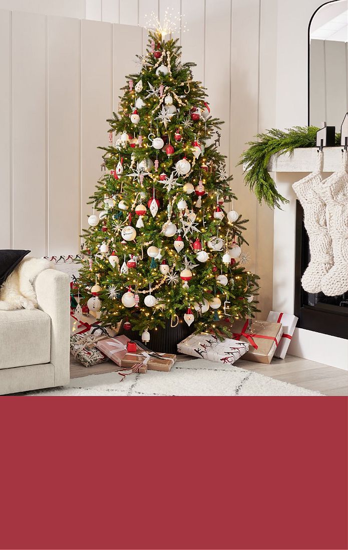 Rustic Christmas Decor 2021 Modern Rustic Christmas Tree Decor Crate And Barrel