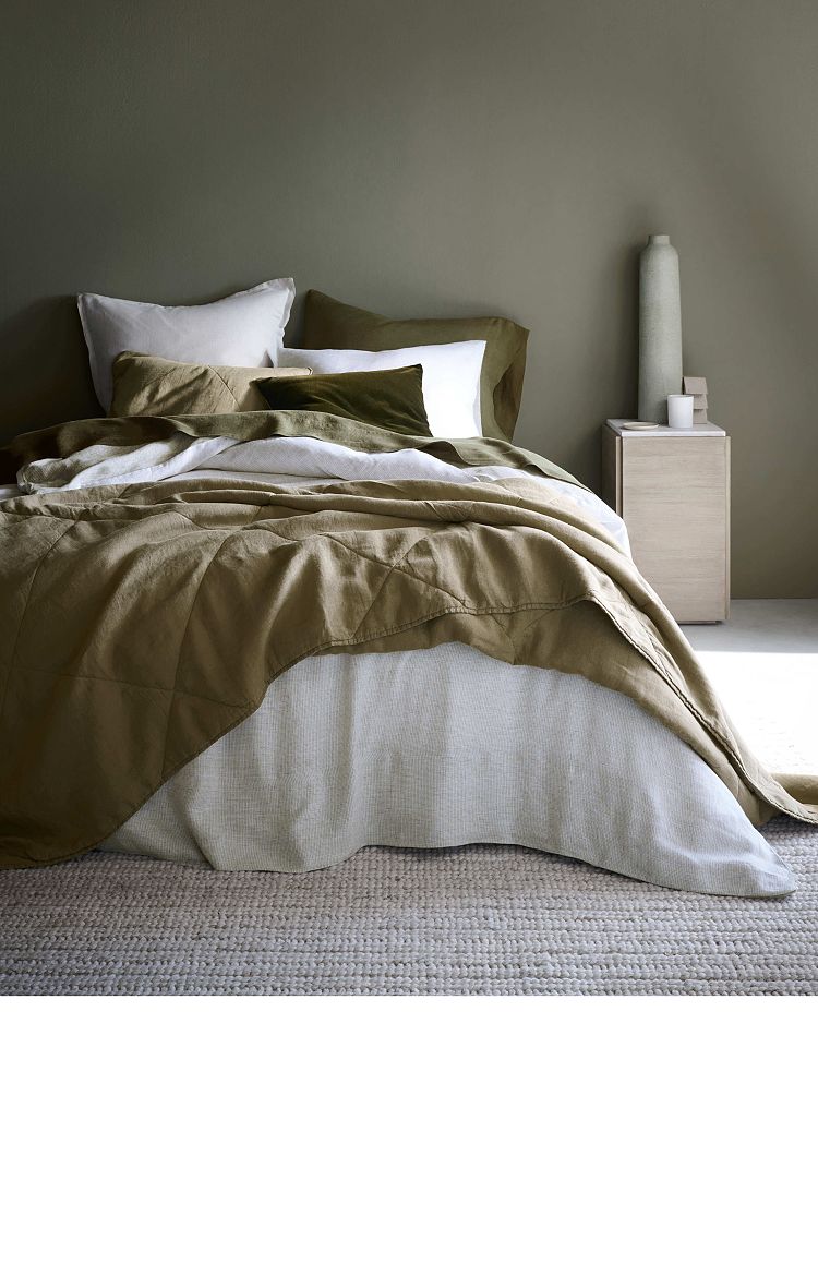 Earth Tone Bedding Set / Moss Green, Best Stylish Bedding