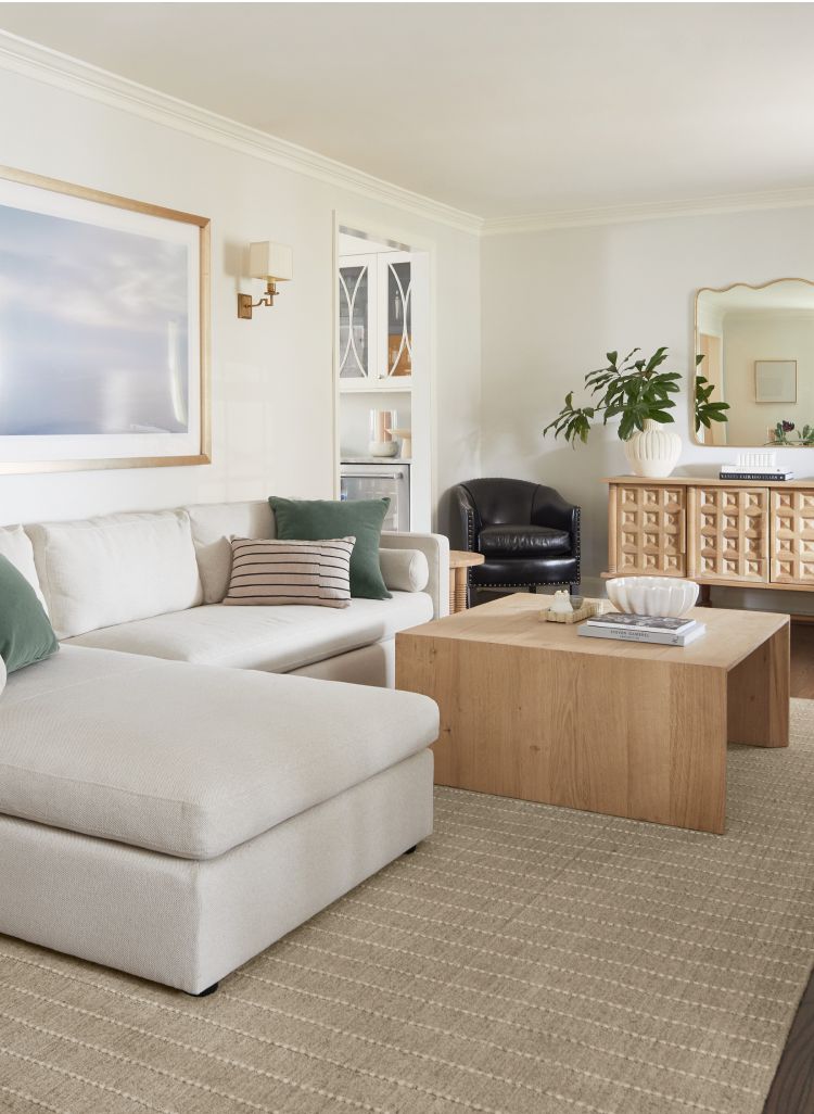 A Modern Classic Living Room Redesign Crate Barrel