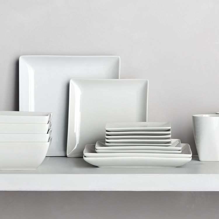 White Porcelain Long Square, Tableware