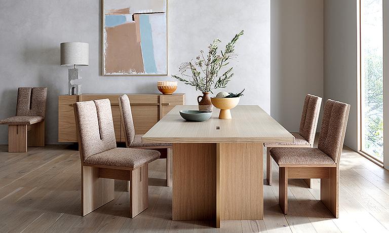 Natural Dining Room Paradox Crate, Crate And Barrel Dining Room Set