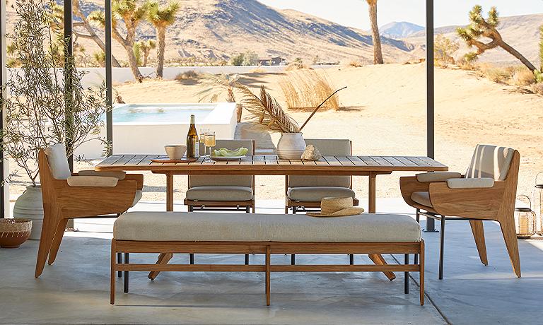 Joshua Tree Inspired Outdoor Furniture, Crate And Barrel Outdoor Table
