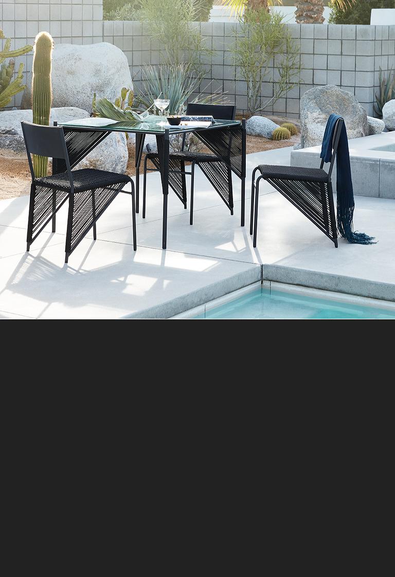 rope patio set on Dorado Small Space Outdoor Patio Furniture Crate And Barrel