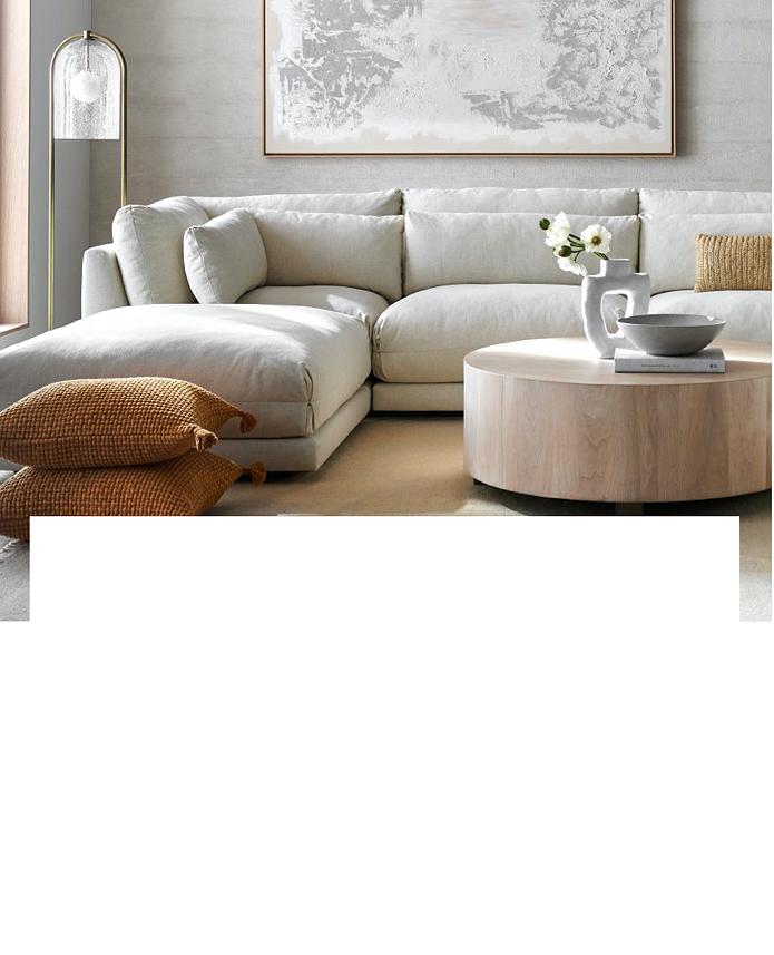 Plush Deep Seated Sectional Sofa Collection Crate Barrel Canada