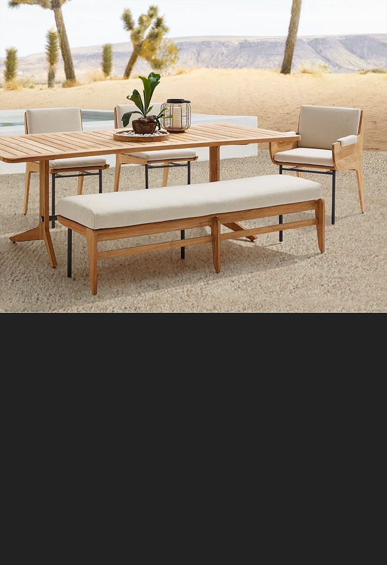 Natural Teak Calero Outdoor Dining Table