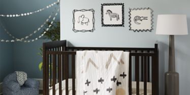 Nursery with deals black crib