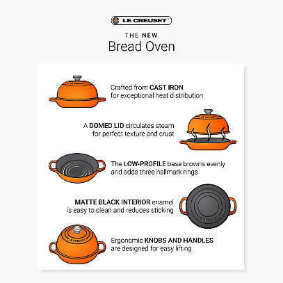 Prisnedsættelse bureau frugter Le Creuset 9.5" Cerise Red Enameled Cast Iron Bread Oven | Crate & Barrel