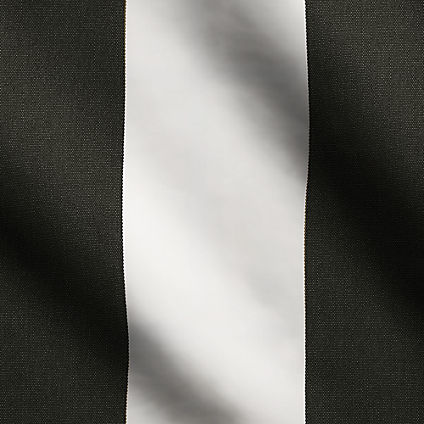 Zoom Sunbrella Canvas Fabric in Cabana Stripe Black/White