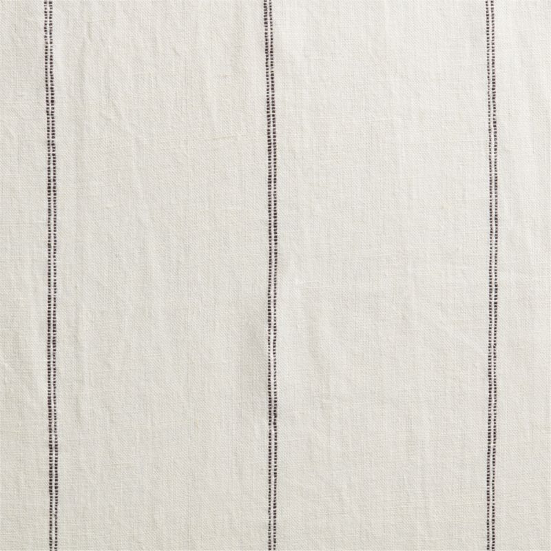 Pampas Ivory & Storm Grey Linen Double Pinstripe Window Curtain Panel 52"x84" - image 6 of 7
