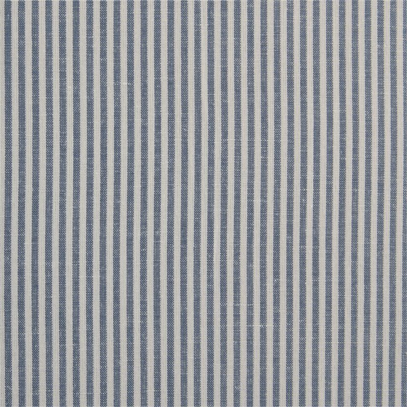 Deep Indigo Stripe Organic Cotton Linen Window Curtain Panel 52"x108" - image 1 of 6