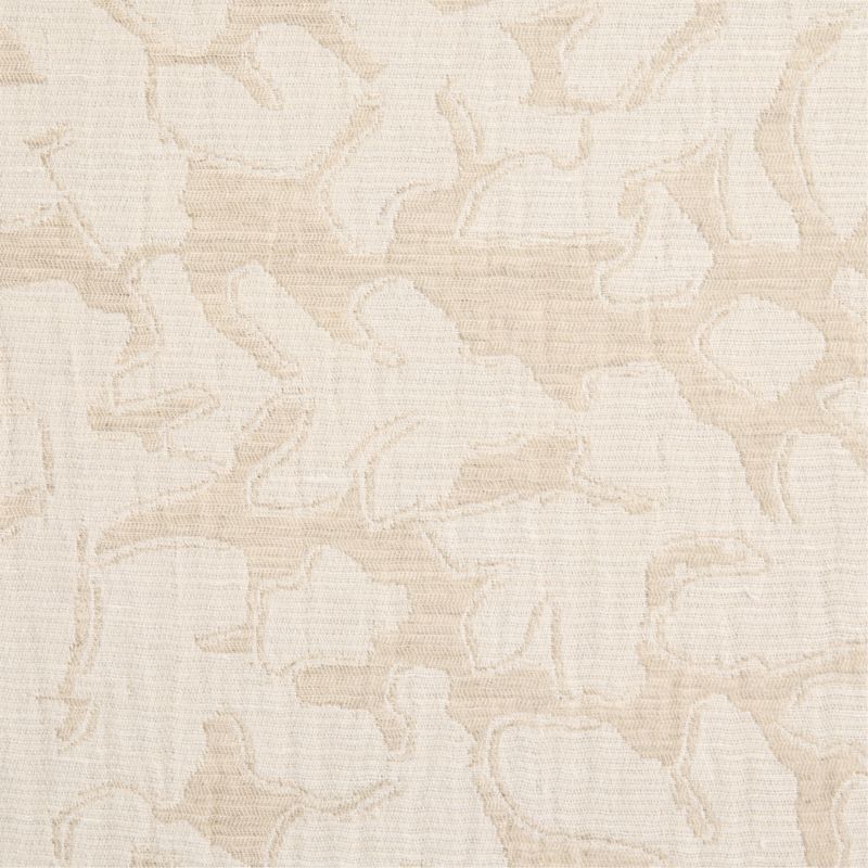 Natural Floral Jacquard Organic Cotton Linen Window Curtain Panel 52"x84" - image 1 of 5