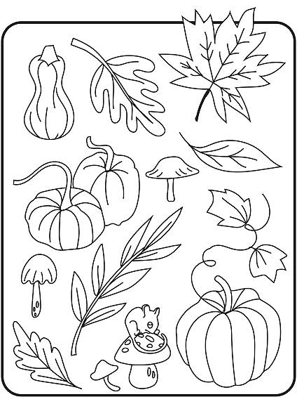 Fall Leaves coloring page
