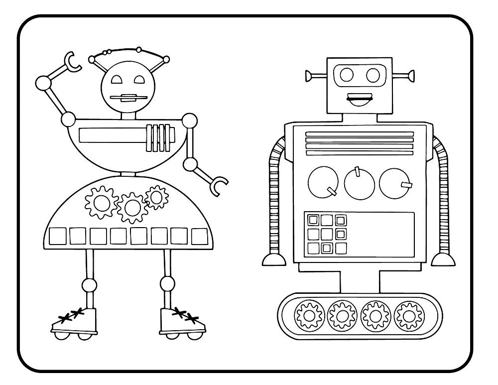 Robot Printable Coloring Page