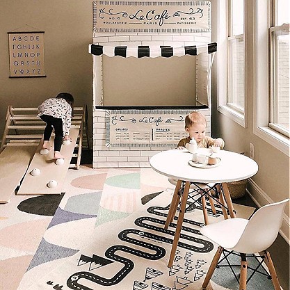 Chair with throw blanket