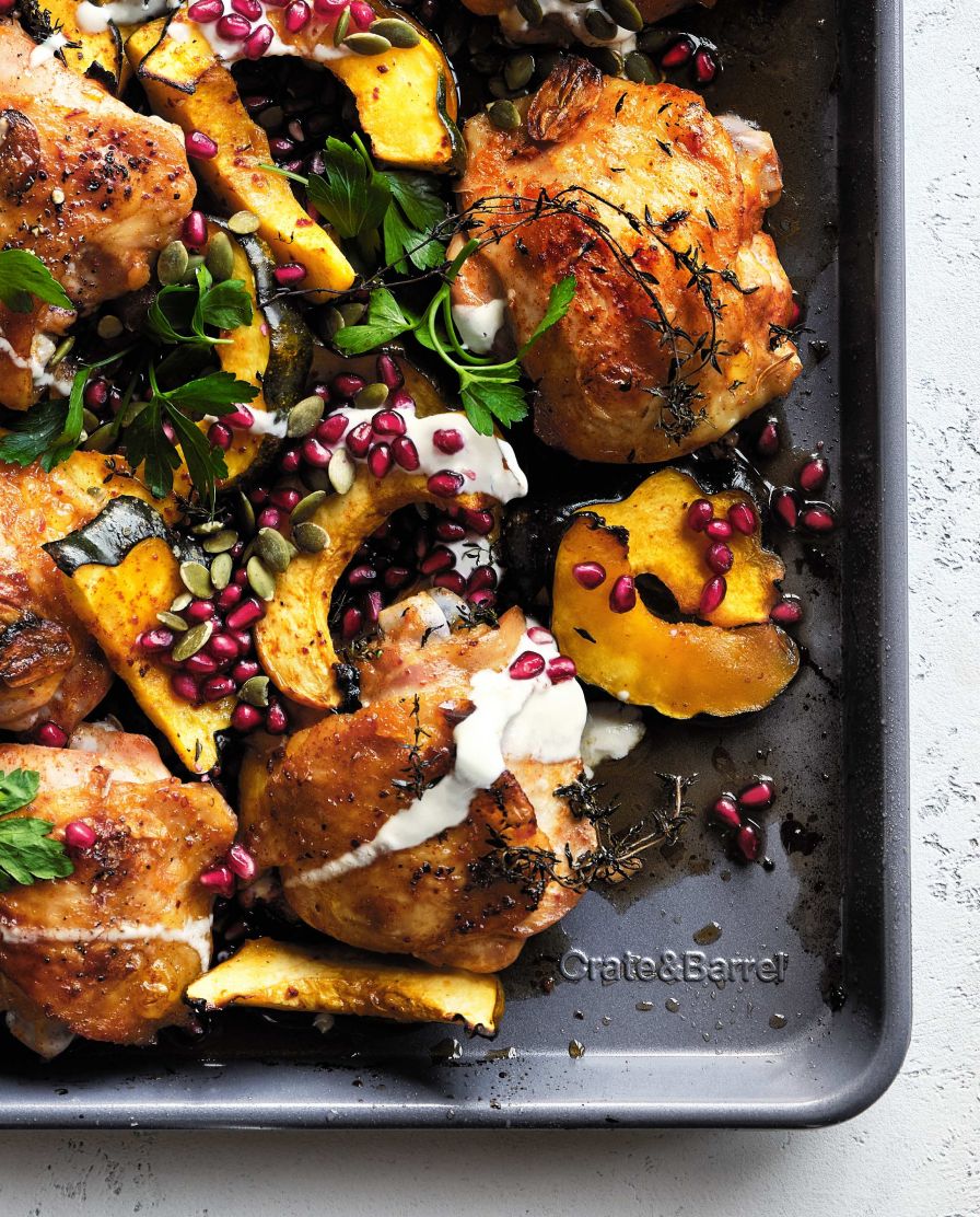 Chicken and Acorn Squash Sheet Pan Dinner